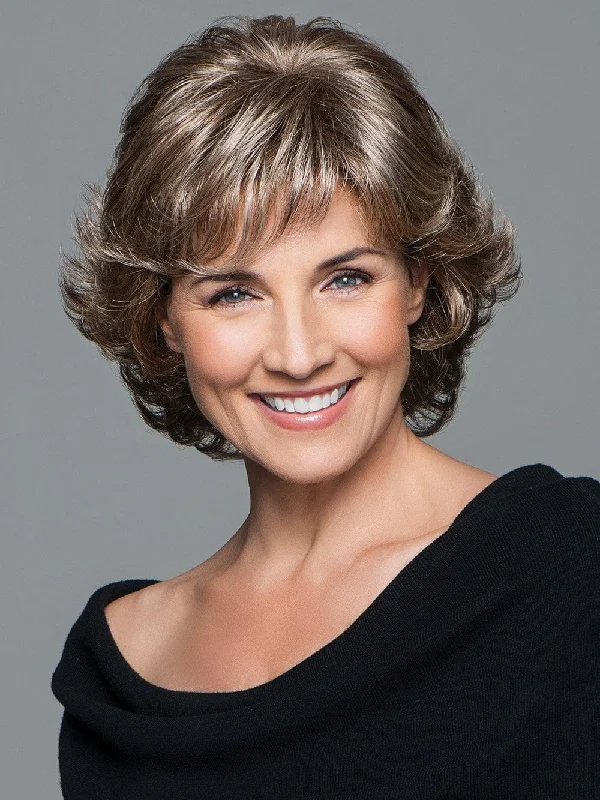Short wig with a blunt bob cut for a modern and sleek style Affluence | Synthetic Wig (Hand-Tied Top) Short wig with a blunt bob cut for a modern and sleek style Affluence | Synthetic Wig (Hand-Tied Top)