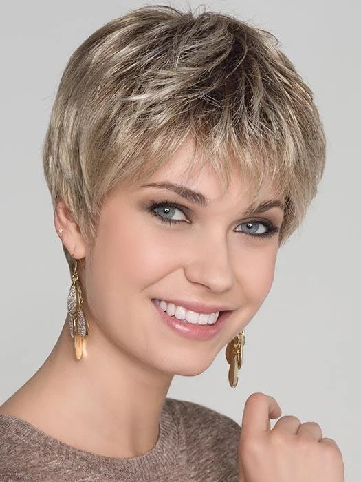 Platinum - blonde short wig for a trendy and eye - catching style Bo Mono | Synthetic Lace Front Wig (Mono Top) Platinum - blonde short wig for a trendy and eye - catching style Bo Mono | Synthetic Lace Front Wig (Mono Top)