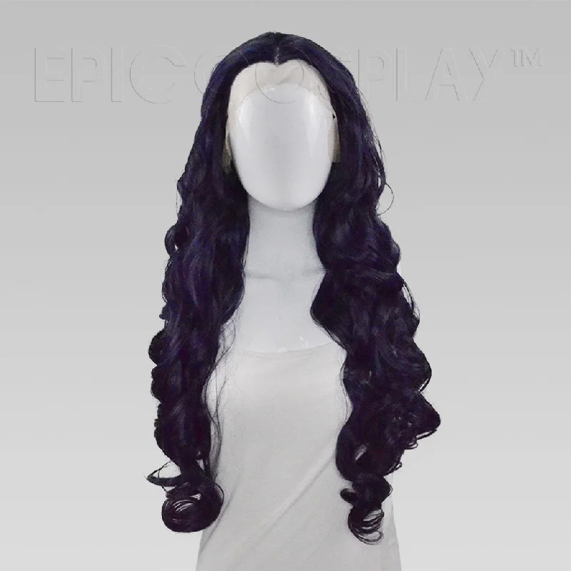 Human - hair long - length wig for a natural and luxurious feel Daphne Lacefront - Purple Black Fusion Wig Human - hair long - length wig for a natural and luxurious feel Daphne Lacefront - Purple Black Fusion Wig