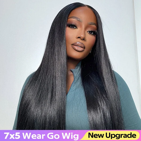 OQ HAIR Straight Wavy Curly Pre-cut 7x5 HD Lace Wear Go Glueless Wig Bleached Invisible Knots Beginner Friendly OQ HAIR Straight Wavy Curly Pre-cut 7x5 HD Lace Wear Go Glueless Wig Bleached Invisible Knots Beginner Friendly