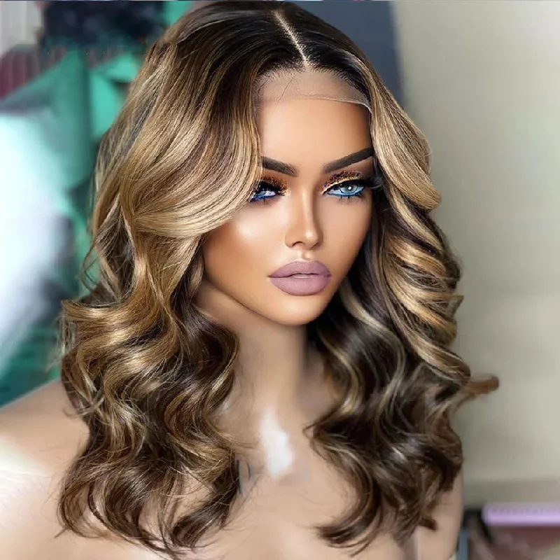 Lumiere Highlight Blonde Short BOB Loose Deep Wave Lace Front Human Hair Wig For Black Women HDZ Lumiere Highlight Blonde Short BOB Loose Deep Wave Lace Front Human Hair Wig For Black Women HDZ