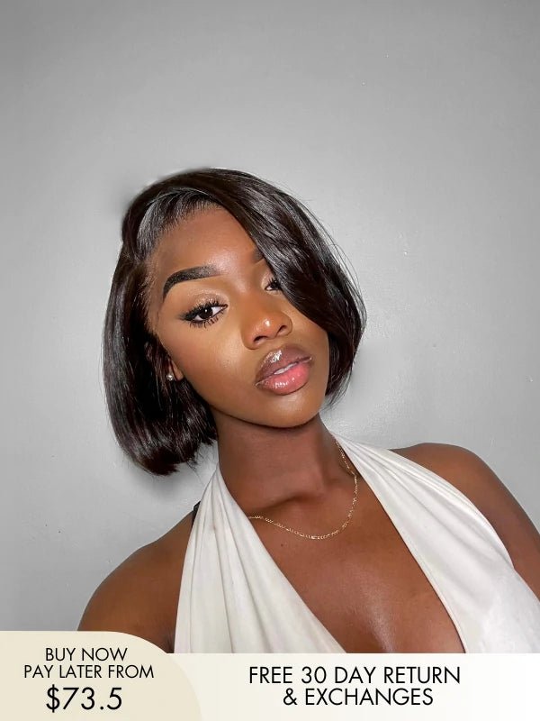 Nevaeh Natural Black Bob Glueless Wig