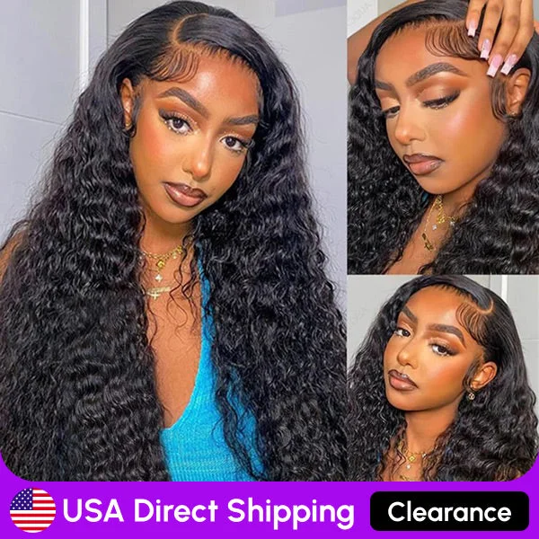 USA Warehouse Clearance | Water Wave Pre-cut 9x6 HD Lace Wear&Go Glueless Wig Pre Plucked