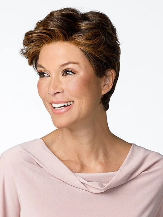 Short wig with a curly texture for a playful and youthful vibe Rita | Synthetic Lace Front Wig (Mono Top) Short wig with a curly texture for a playful and youthful vibe Rita | Synthetic Lace Front Wig (Mono Top)