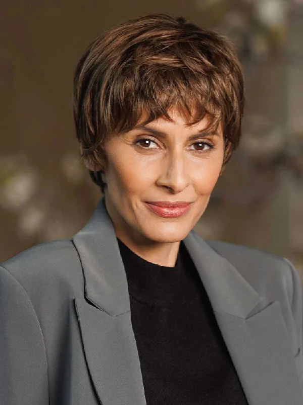 Short wig with a side - swept bang for a sophisticated and flattering style Kyu Petite wig - Sentoo Premium Collection