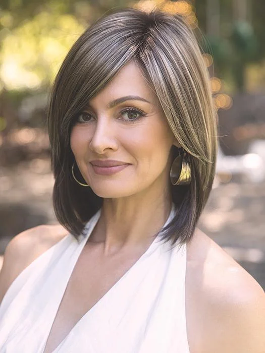 Medium - length wig with a pre - plucked hairline for a more natural look Zane Wig by Noriko | Synthetic Lace Front (Mono Part)
