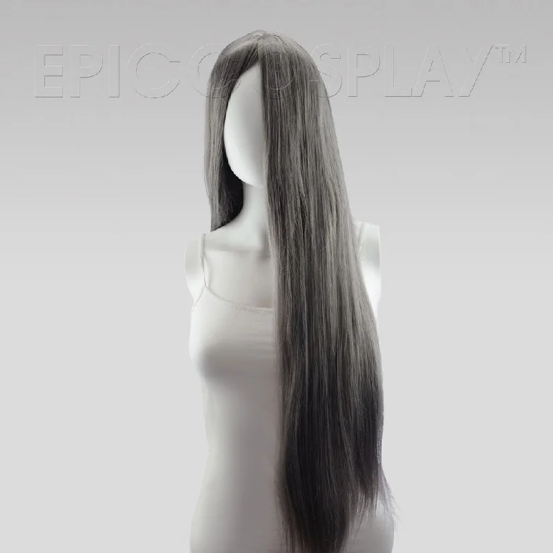 Long - length wig with a heat - resistant formula for easy styling at home Eros - Gunmetal Grey Wig Long - length wig with a heat - resistant formula for easy styling at home Eros - Gunmetal Grey Wig