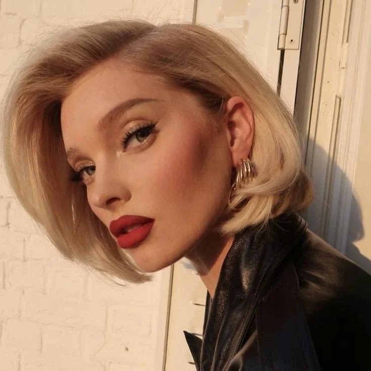 Bob Wigs in European Sizing Blonde Highlight Pixie Cut Bob Lace Frontal Wig Human Hair for African American Bob Wigs in European Sizing Blonde Highlight Pixie Cut Bob Lace Frontal Wig Human Hair for African American