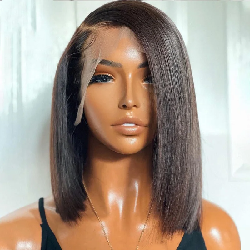Bob Wigs for Retro Fashion Lovers 13x6 / 13x4 Full Frontal Straight Bob Preplucked Human Hair Lace Front Wig Bob Wigs for Retro Fashion Lovers 13x6 / 13x4 Full Frontal Straight Bob Preplucked Human Hair Lace Front Wig