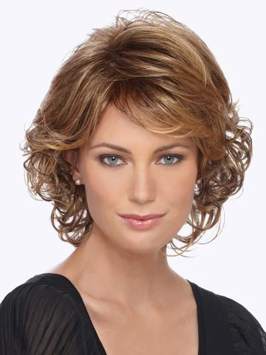 Short wig with auburn highlights for a warm and rich color Colleen | Synthetic Wig (Basic Cap) Short wig with auburn highlights for a warm and rich color Colleen | Synthetic Wig (Basic Cap)