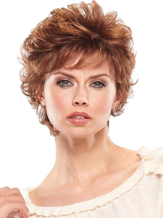 Black wig with bangs for a classic look Peaches | Synthetic Wig (Basic Cap)