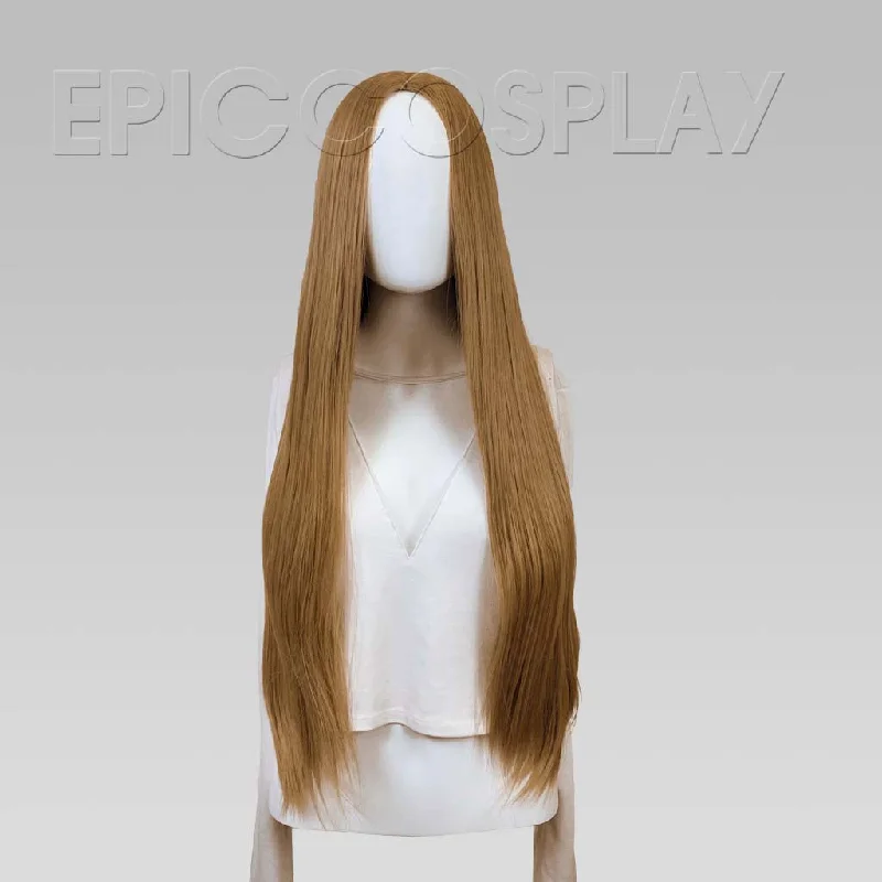 Long - length wig with a honey - blonde color for a warm and sunny appearance Eros - Caramel Brown Wig