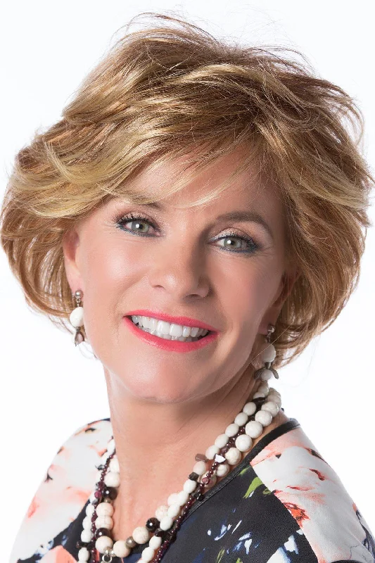 Brunette wig with bangs in a chocolate shade Sale - Toni Brattin Wigs - Stunning HF #366 - Color: Light Blonde Brunette wig with bangs in a chocolate shade Sale - Toni Brattin Wigs - Stunning HF #366 - Color: Light Blonde