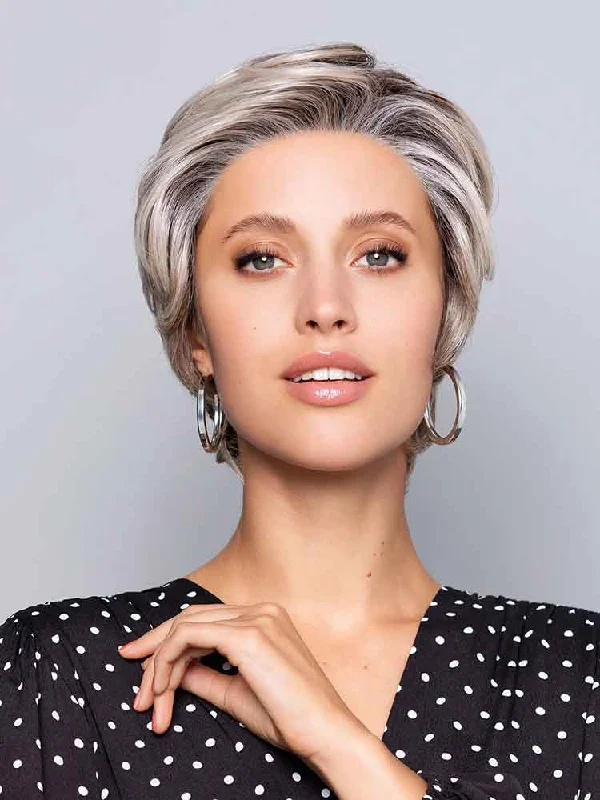Short wig with a side - swept bang for a sophisticated and flattering style Nature Flirt Mono Lace wig - Gisela Mayer Short wig with a side - swept bang for a sophisticated and flattering style Nature Flirt Mono Lace wig - Gisela Mayer
