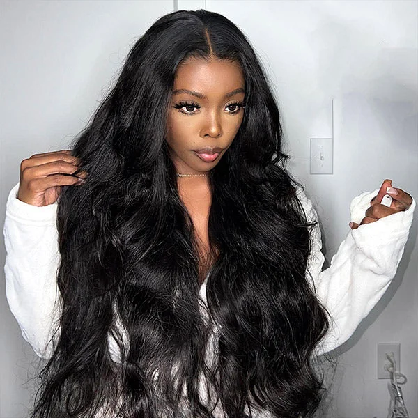 OQHAIR Body Wave Wear Go Glueless Wigs Pre Cut 4x6 HD Lace Human Hair Wigs With Baby Hair