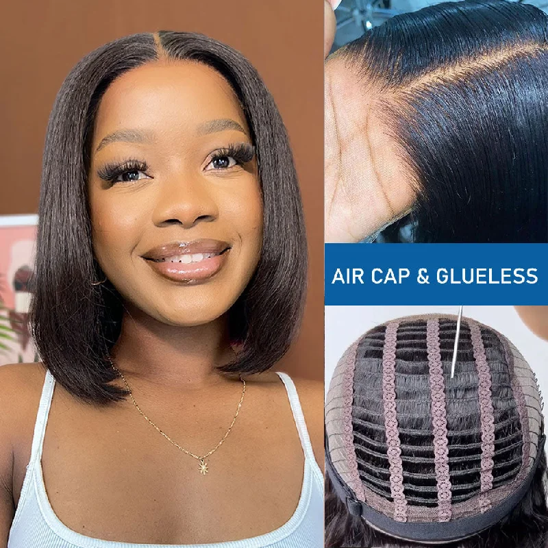 Bob Wigs in Gray Tones for Mature Styles Glueless Air Cap Skin Melt Swiss Lace Preplucked Human Hair Closure Yaki Bob Wigs Bob Wigs in Gray Tones for Mature Styles Glueless Air Cap Skin Melt Swiss Lace Preplucked Human Hair Closure Yaki Bob Wigs