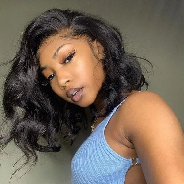 Short Bob Wig 13x4 Loose Wave Bob Wig Lace Front Human Hair Wigs 4x4 Lace Closure Bob Wig