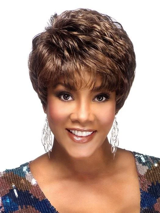 Petite short wig designed for a more delicate frame Amy | Synthetic Wig (Basic Cap)