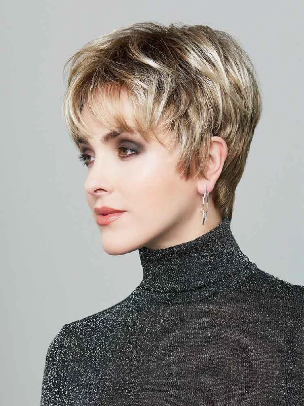 Heat - resistant short wig for easy styling with hot tools Young Mono Lace wig - Gisela Mayer Heat - resistant short wig for easy styling with hot tools Young Mono Lace wig - Gisela Mayer