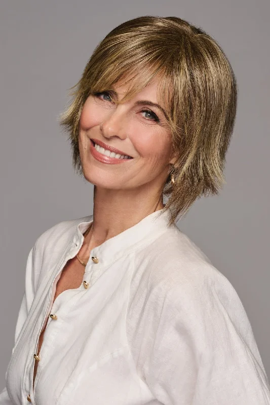Wig with bangs for a Japanese - street - style look Sale - Gabor Wigs - Kinetic Beauty - Color: Shaded Medium Blonde