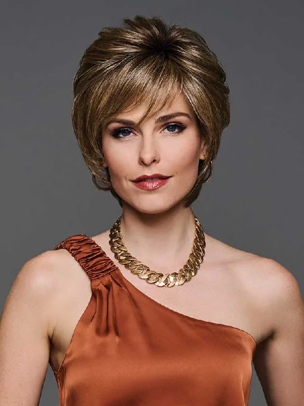 Short wig with auburn highlights for a warm and rich color So Uplifting wig - Gabor