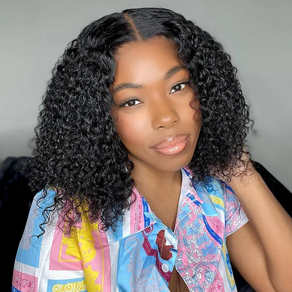 Short Curly Glueless HD 13x4 lace front Bob Wigs 5x5 HD Lace Closure Human Hair Wigs For Women Pre Plucked