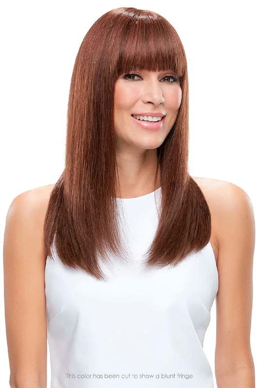 Curly wig with bangs for a glamorous appearance Jon Renau Wigs - Lea Human Hair (#5983)